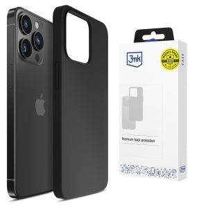 Coque en silicone pour Apple iPhone 16 Pro Max - 3mk HARDY® Mellow Case™ Noir