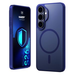 Coque MagSafe teintée pour Samsung Galaxy S26+ – 3mk HARDY® Hazy MagCase™ Blue