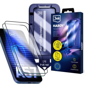 2x verre trempé avec applicateur ProFIT™ pour Samsung Galaxy A37/ Galaxy A57 – 3mk HARDY® Hardura 9H™
