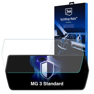 Film protecteur mat pour l'écran d'affichage de navigation de MG 3 Standard (2024 - ) – 3mk TechWrap Matte™ Center Display