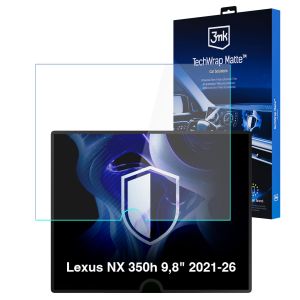 Film protecteur mat pour l'écran de navigation de Lexus NX 350h 9,8" (2021 - 2026) – 3mk TechWrap Matte™ Center Display