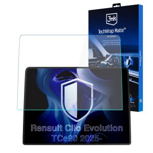 Film protecteur mat pour l'écran d'affichage de navigation de Renault Clio Evolution TCe90 (2025 - ) – 3mk TechWrap Matte™ Center Display