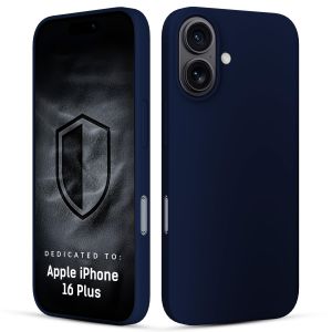 Coque en silicone pour Apple iPhone 16 Plus - 3mk HARDY® Mellow Case™ Bleu foncé