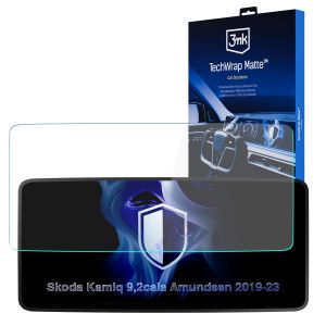 Film protecteur mat pour l'écran d'affichage de navigation de Skoda Kamiq Amundsen (2019 - 2023) – 3mk TechWrap Matte™ Center Display