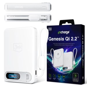 Powerbank 10 000 mAh avec MagSafe USB-C PD45W 3mk incharge® Genesis Qi 2.2™ Blanc