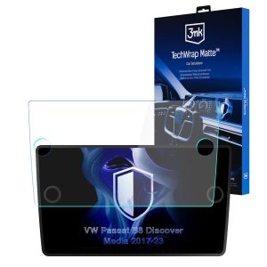 Film protecteur mat pour l'écran d'affichage de navigation de VW Passat B8 Discover Media (2017 - 2023) – 3mk TechWrap Matte™ Center Display