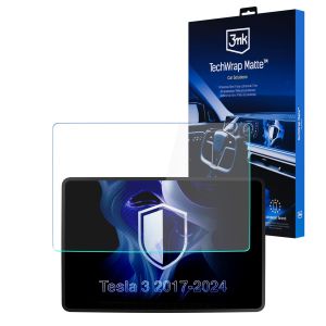 Film protecteur mat pour l'écran du système de navigation pour Tesla Model 3 (2017 - 2024) – 3mk TechWrap Matte™ Center Display