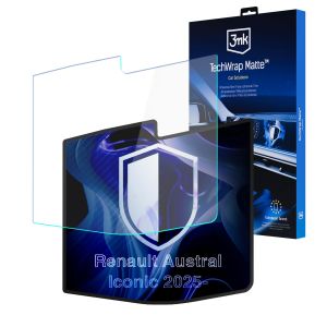 Film protecteur mat pour l'écran du système de navigation pour Renault Austral Iconic (2025 - ) – 3mk TechWrap Matte™ Center Display