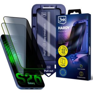 2x Verre Trempé de Confidentialité avec Applicateur pour Samsung Galaxy S26 - 3mk HARDY® Privzone 9H™