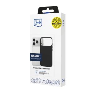 Coque en silicone avec MagSafe pour Apple iPhone 15 - 3mk HARDY® Mellow MagCase™ Argent-blanc