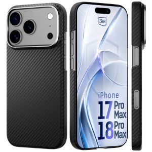 Coque en fibre d'aramide avec MagSafe pour Apple iPhone 17 Pro Max/ 18 Pro Max - 3mk HARDY® Aramid MagCase™