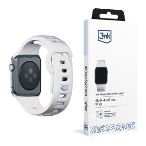 Le bracelet en silicone pour 42/44/45/46/49 mm White (big) - 3mk Silicone Watch Strap
