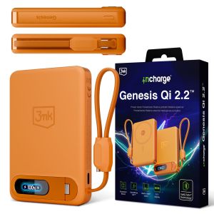 Powerbank 10 000 mAh avec MagSafe USB-C PD45W 3mk incharge® Genesis Qi 2.2™ Orange