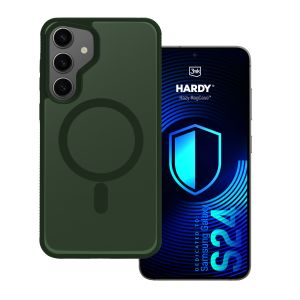 Coque MagSafe fumée 3mk HARDY® Hazy MagCase™ Verte pour Samsung Galaxy S24