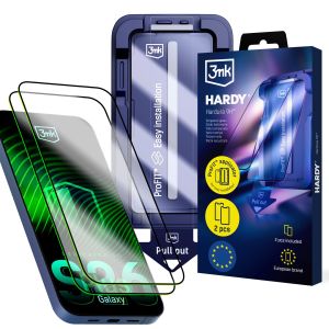 2x verre trempé avec applicateur ProFIT™ pour Samsung Galaxy S26+ – 3mk HARDY® Hardura 9H™
