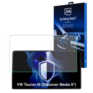 Film protecteur mat pour l'écran d'affichage de navigation de VW Touran III Discover Media 8" (2017 - 2025) – 3mk TechWrap Matte™ Center Display
