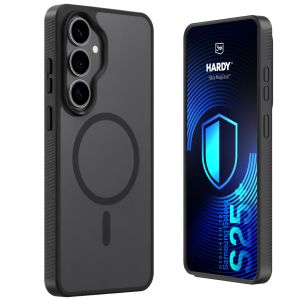Étui MagSafe fumé pour Samsung Galaxy S25+ – 3mk HARDY® Hazy MagCase™ Noir
