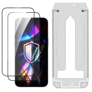 2x verre trempé avec applicateur ProFIT™ pour Apple iPhone 15 Pro Max – 3mk HARDY® Hardura 9H™