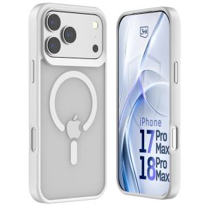 Coque MagSafe fumée pour Apple iPhone 17 Pro Max/ 18 Pro Max – 3mk HARDY® Hazy MagCase™ Blanc