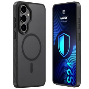Étui MagSafe fumé pour Samsung Galaxy S24 – 3mk HARDY® Hazy MagCase™ Noir
