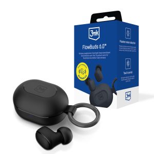 Слушалки безжични черни - 3mk FlowBuds™ Black