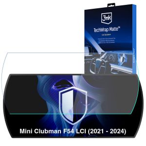Film protecteur mat pour l'écran de navigation de Mini Clubman F54 LCI (2021 - 2024) – 3mk TechWrap Matte™ Center Display