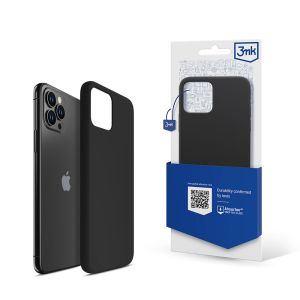Coque pour Apple iPhone 11 Pro Max - Etui 3mk Silicone Noir