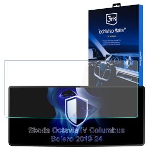 Film protecteur mat pour l'écran d'affichage de navigation de Skoda Octavia IV Columbus-Bolero (2019 - 2024) – 3mk TechWrap Matte™ Center Display