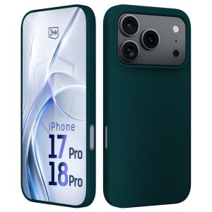 Coque en silicone pour Apple iPhone 17 Pro/ 18 Pro - 3mk HARDY® Mellow Case™ Vert foncé