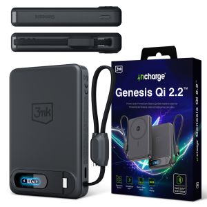 Powerbank 10000 mAh avec MagSafe USB-C PD45W 3mk incharge® Genesis Qi 2.2™ Noir