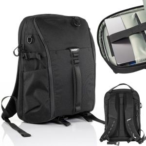 Sac à dos pour ordinateur portable 16" 3mk HARDY® 360™ Fabric avec protection 360° AST™ – professionnel, de voyage, pliable