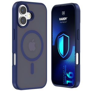Coque MagSafe teintée pour Apple iPhone 16 – 3mk HARDY® Hazy MagCase™ Blue