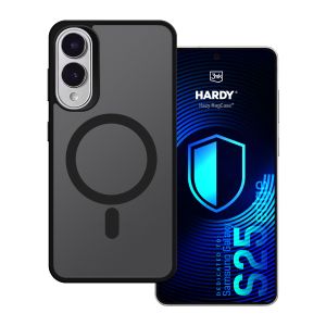 Étui MagSafe fumé pour Samsung Galaxy S25 Edge – 3mk HARDY® Hazy MagCase™ Noir
