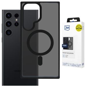 Étui MagSafe fumé pour Samsung Galaxy S24 Ultra – 3mk HARDY® Hazy MagCase™ Noir