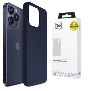 Coque en silicone pour Apple iPhone 16 Pro Max - 3mk HARDY® Mellow Case™ Bleu foncé