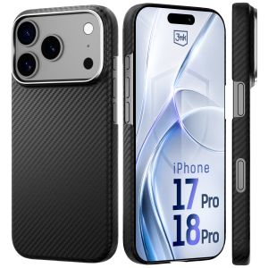 Coque en fibre d'aramide avec MagSafe pour Apple iPhone 17 Pro/ 18 Pro - 3mk HARDY® Aramid MagCase™