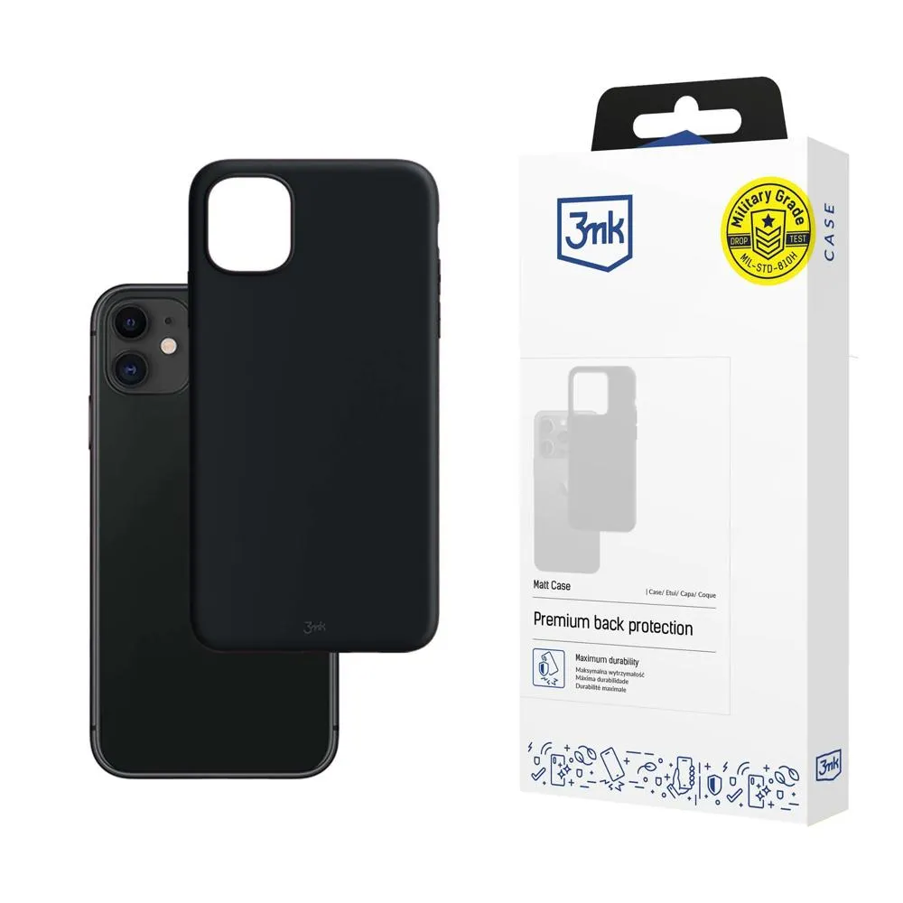 Coque pour Apple iPhone 11 - 3mk Matt Case Noir