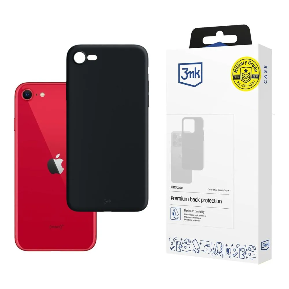 Coque pour Apple iPhone SE 2020/2022 - 3mk Matt Case Noir