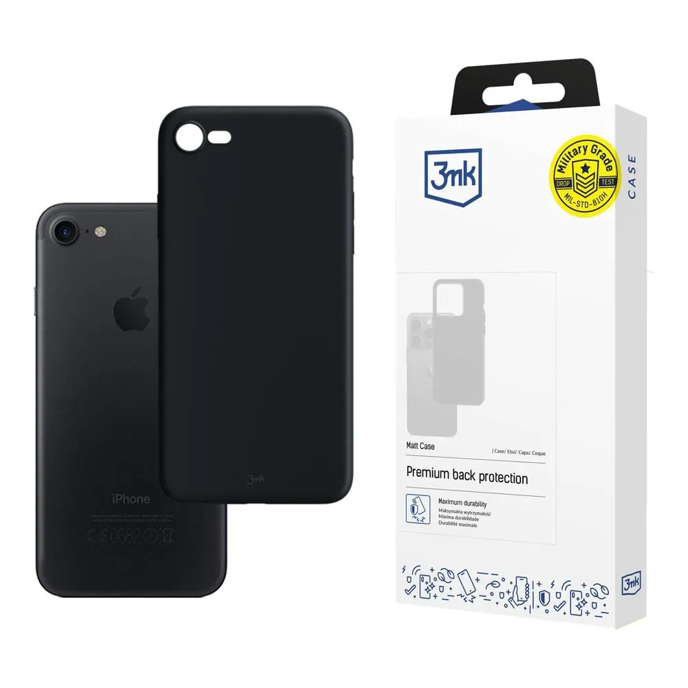 Coque pour Apple iPhone 7/8/SE 2020/2022 - 3mk Matt Case Noir