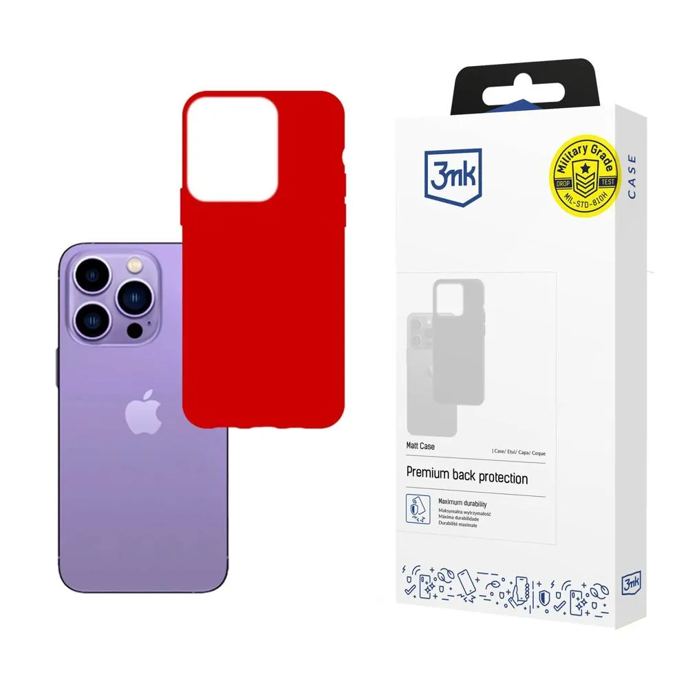 Coque pour Apple iPhone 14 Pro Max - 3mk Matt Case Fraise