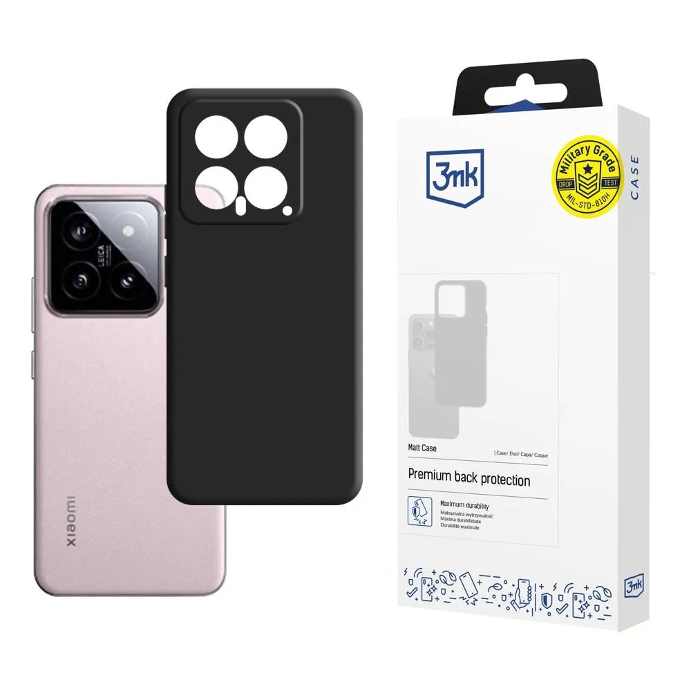 Coque pour Xiaomi 14 - 3mk Matt Case Noir