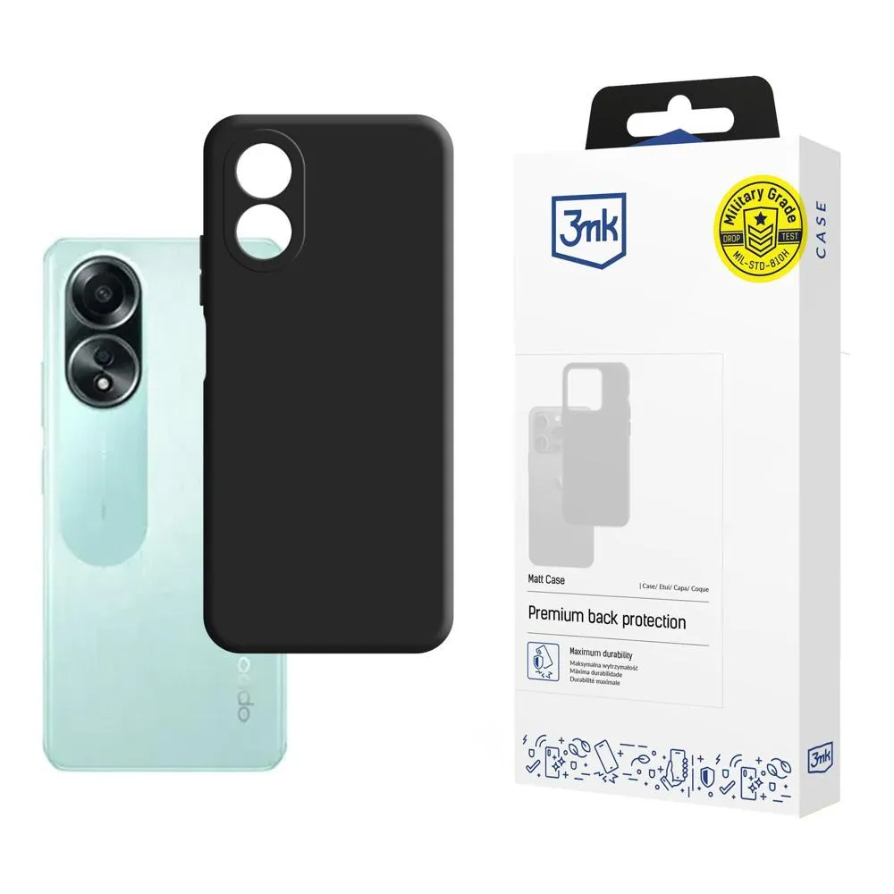 Coque pour Oppo A58 4G - 3mk Matt Case Noir