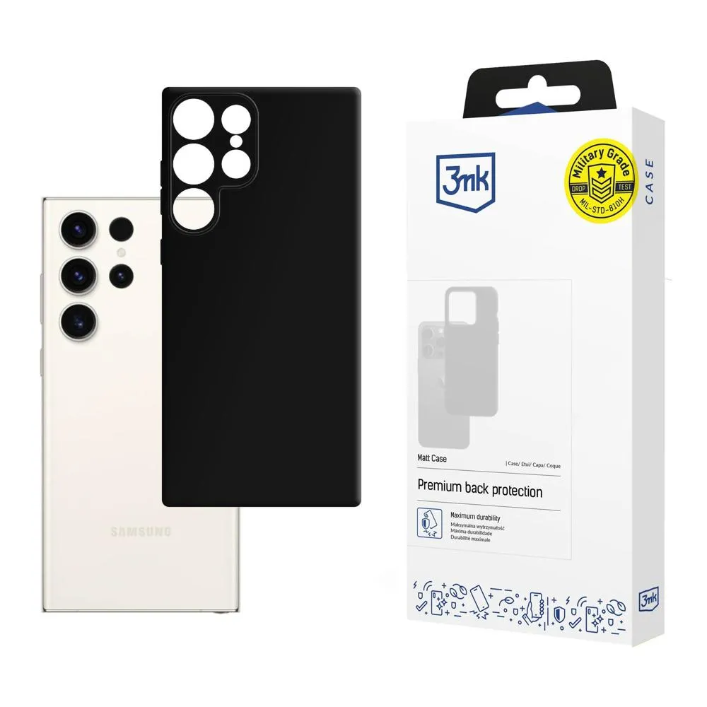 Coque pour Samsung Galaxy S24 Ultra - 3mk Matt Case Noir