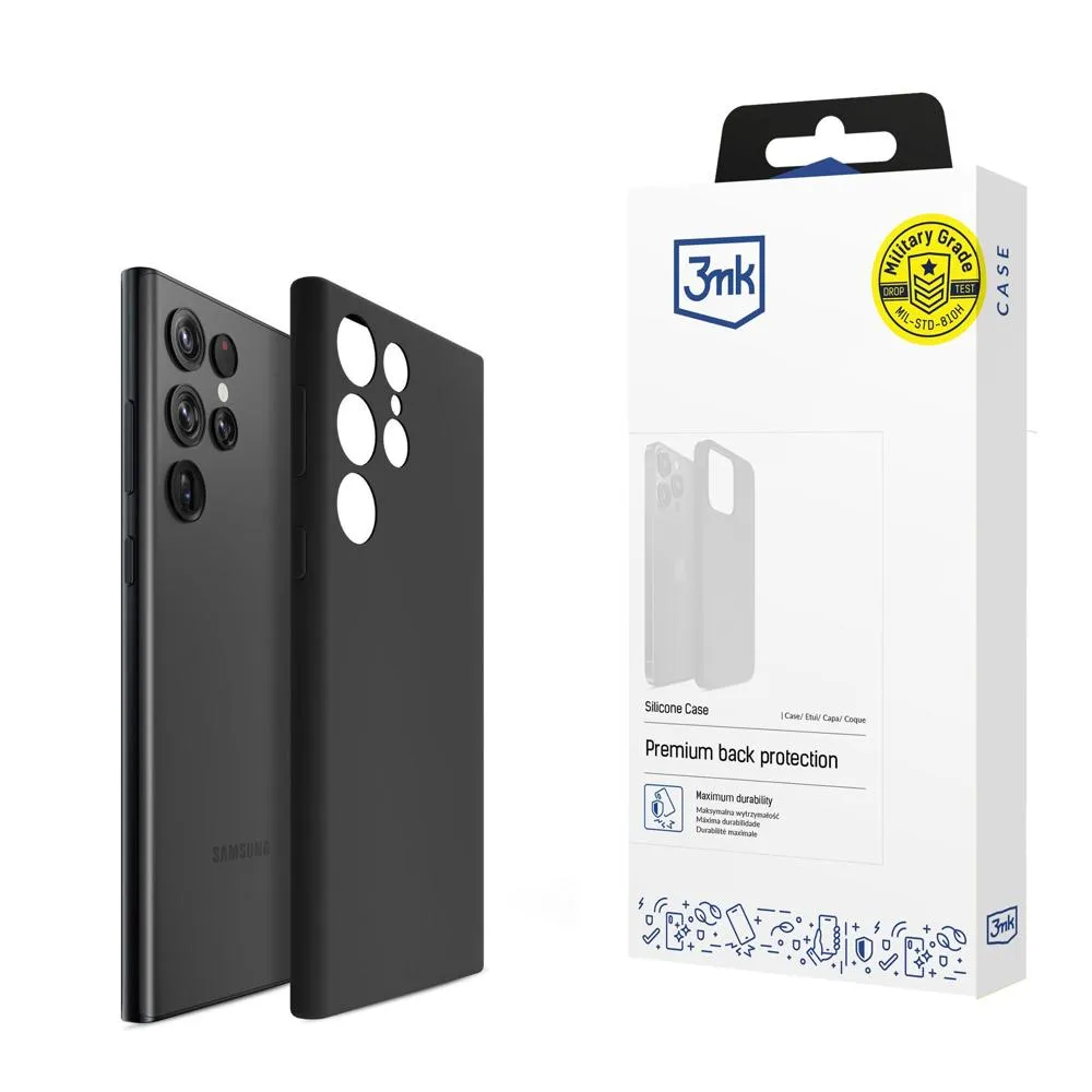 Coque pour Samsung Galaxy S24 Ultra - Etui 3mk Silicone Noir