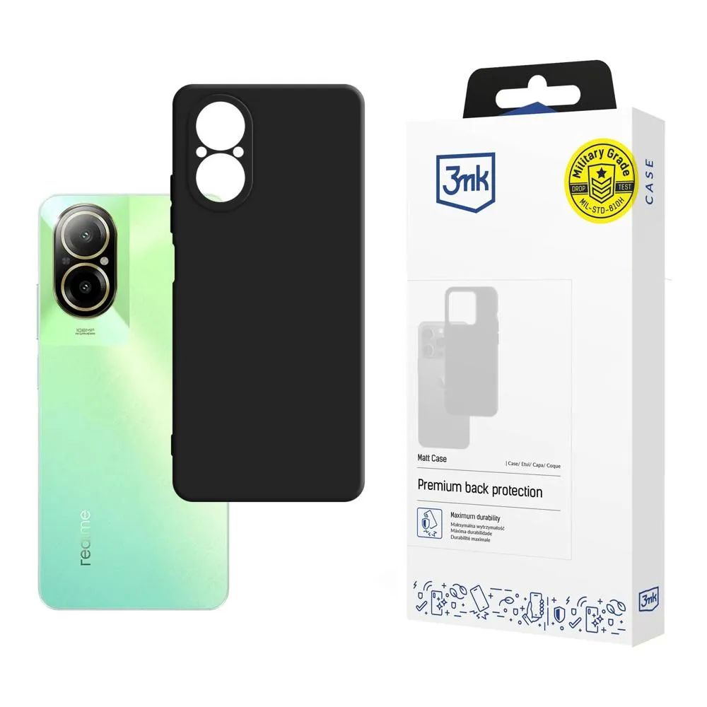 Coque pour Realme C67 - 3mk Matt Case Noir