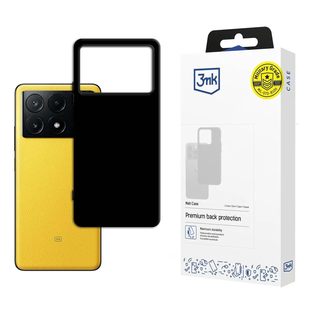 Coque pour Poco X6 Pro 5G - 3mk Matt Case Noir