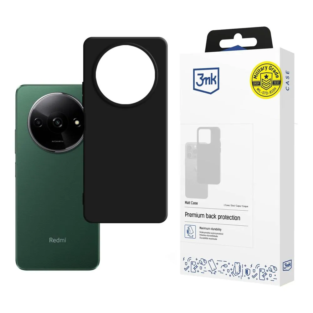 Coque pour Redmi A3 - 3mk Matt Case Noir