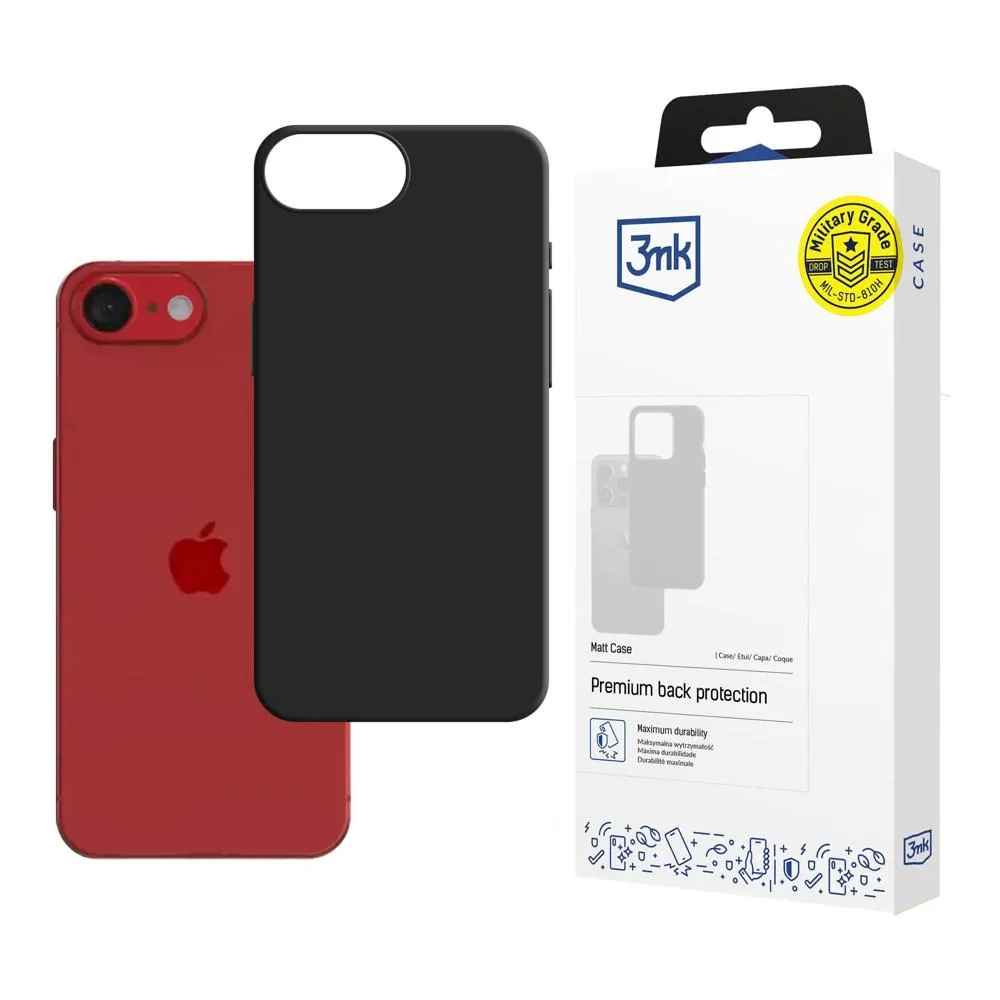 Coque pour Apple iPhone 16E - 3mk Matt Case Noir
