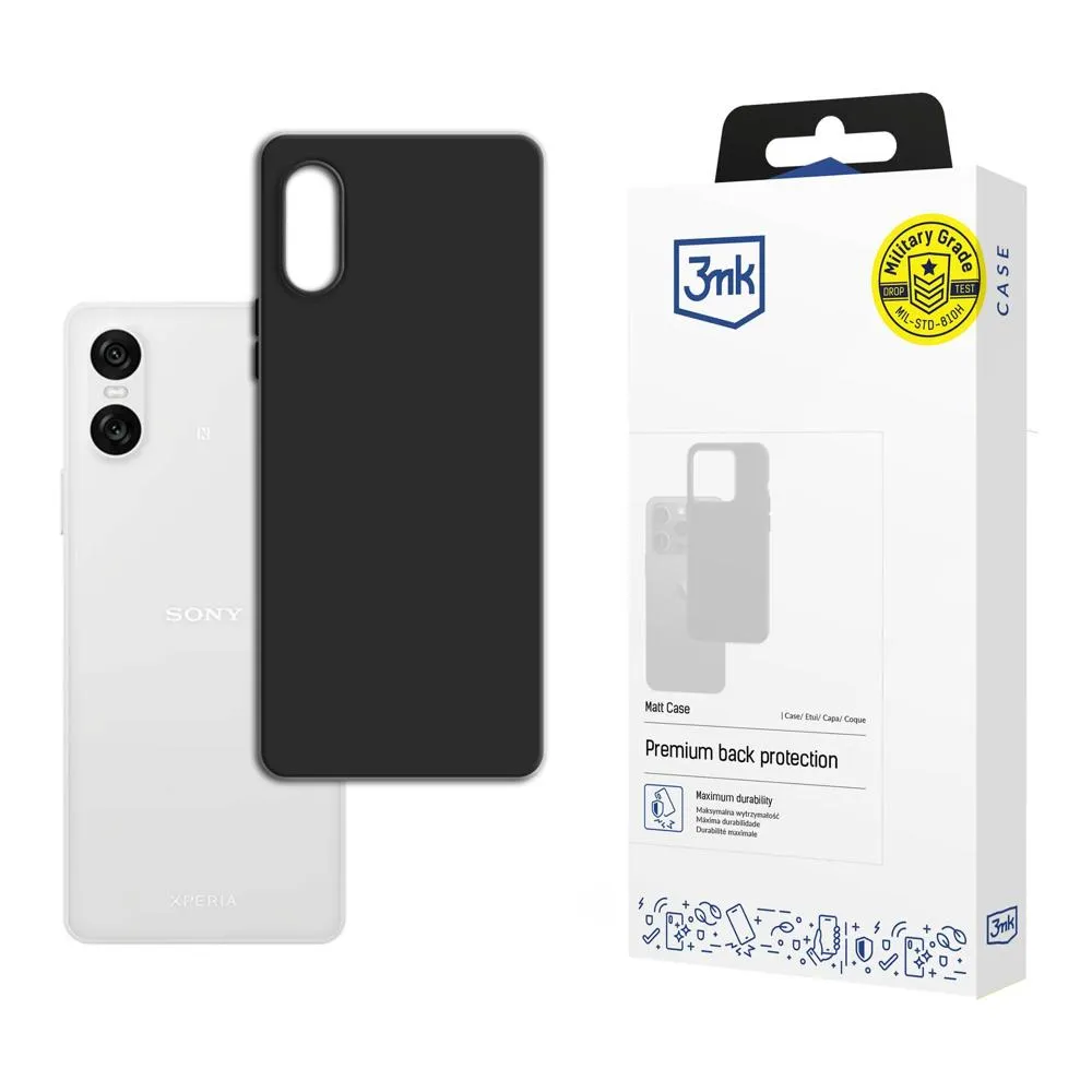 Coque pour Sony Xperia 10 VI - 3mk Matt Case Noir