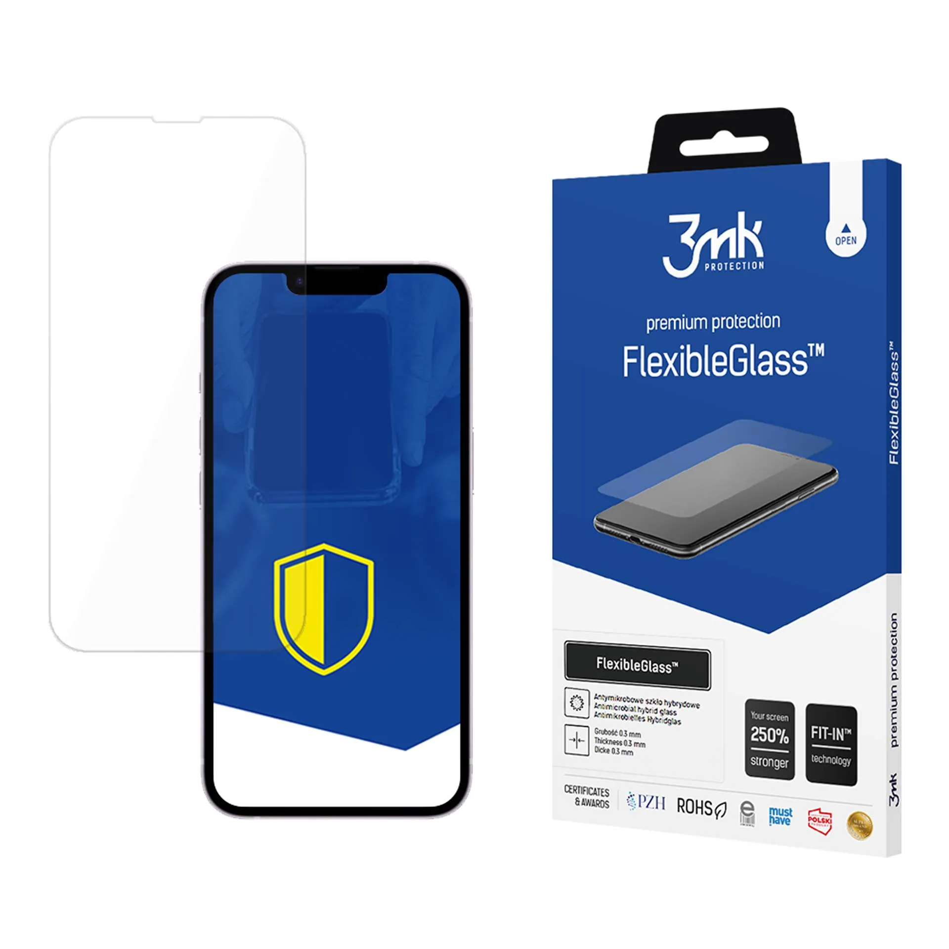 Verre hybride incassable pour Apple iPhone 16E - 3mk FlexibleGlass™